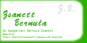 zsanett bernula business card